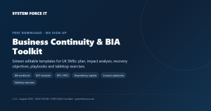 Free Business Continuity and BIA Toolkit for UK SMEs cover