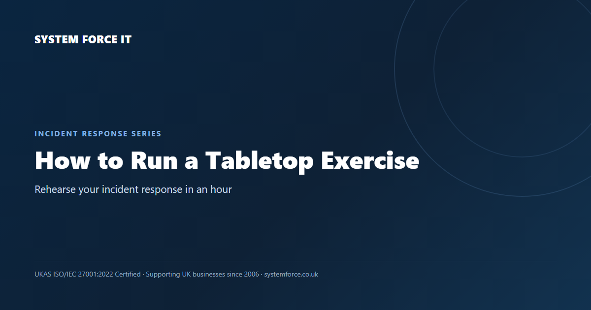How to Run a Cyber Incident Tabletop Exercise