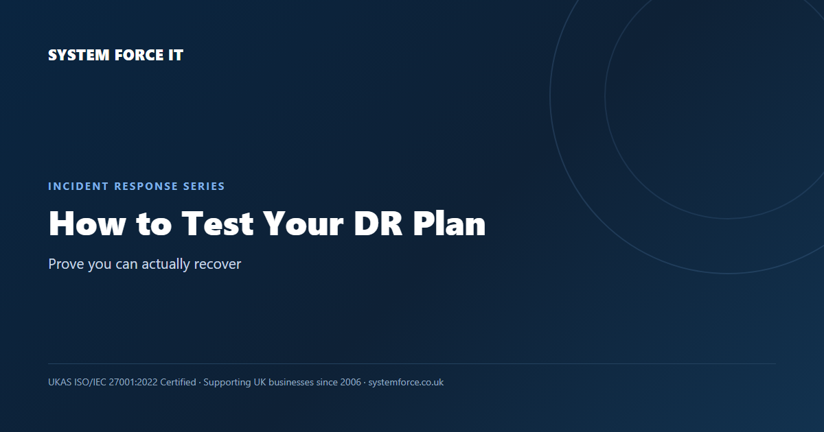 How to Test Your Disaster Recovery Plan