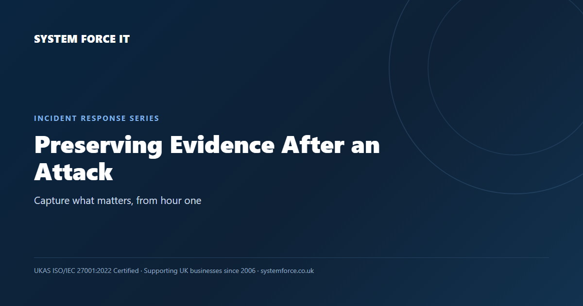 How to Preserve Evidence After a Cyber Attack