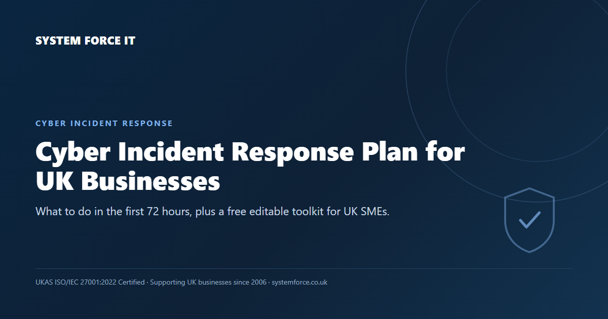 Cyber Incident Response Plan for UK Businesses cover image
